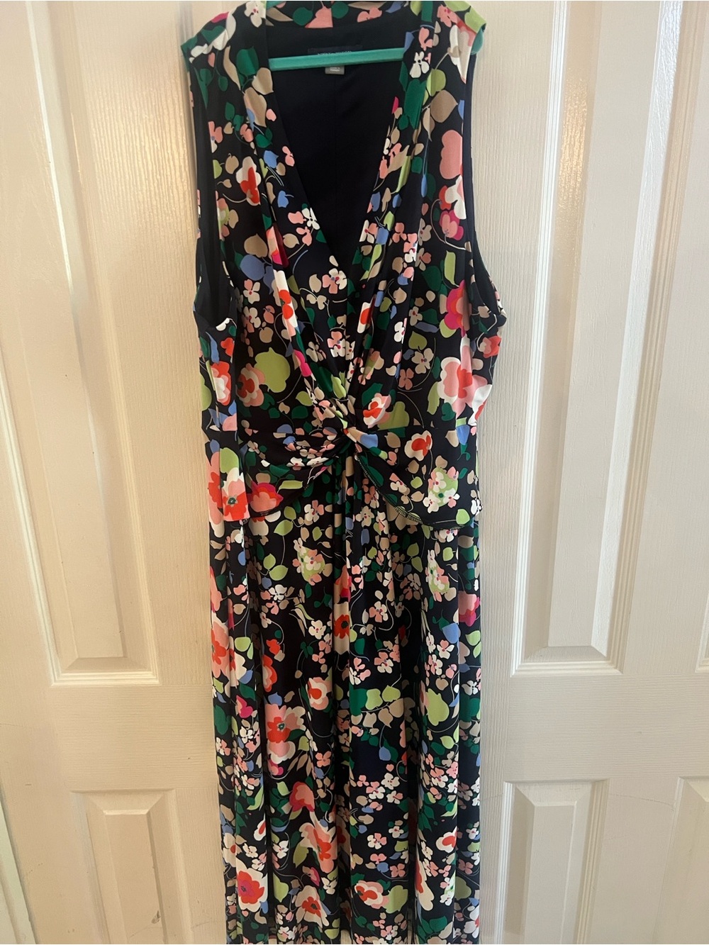 Tommy Hilfiger Black Floral Twist-Front Maxi Dress